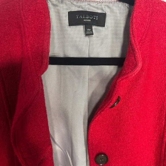 Red Women's Jacket by Talbots size 14p pre owned Exellent condition - Picture 9 of 9